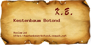 Kestenbaum Botond névjegykártya